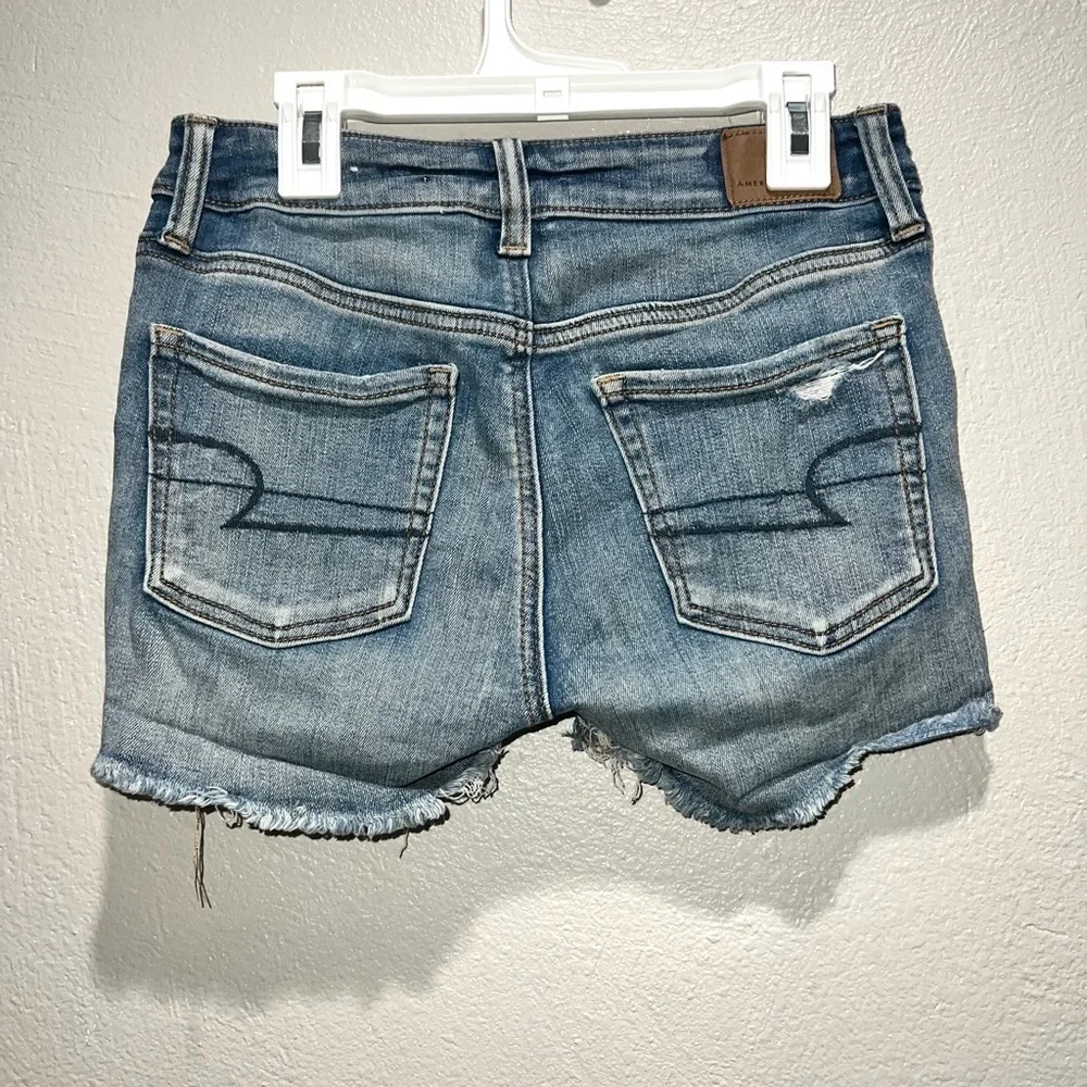 American Eagle Distressed Midi Shorts